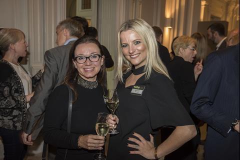 Etail Power List 2016 party, Sally Heath and guest